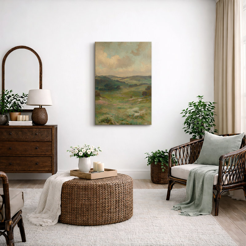 «Rolling Hills and Clouds», photos de bureau, impression sur toile encadrée, H 48 po x l 32 po x P 1,5 po, Toile tendue