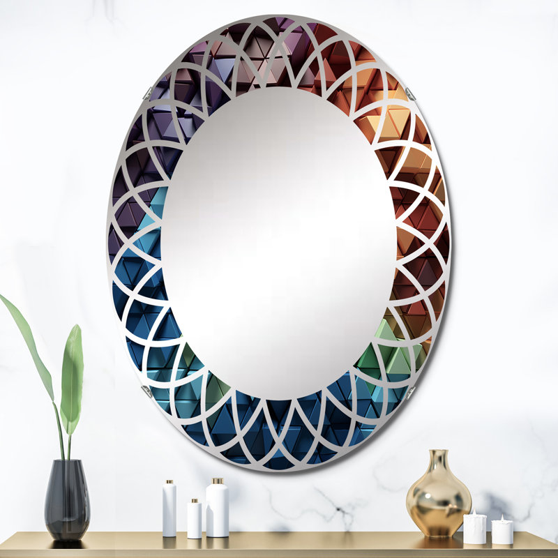 Filius - Miroir mural moderne ovale, 36 po x 24 po