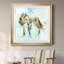 Renard sur fond bleu - peinture encadrée-922035985-922035988