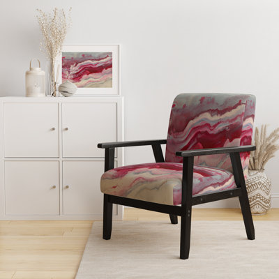 Coast Sea Waves Watercolour - Upholstered Modern Accent Arm Chair