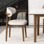 Ensemble de 6 chaises de salle à manger en frêne massif, revêtues de cuir microfibre, avec dossier incurvé, pour salle à manger et cuisine.-945366148
