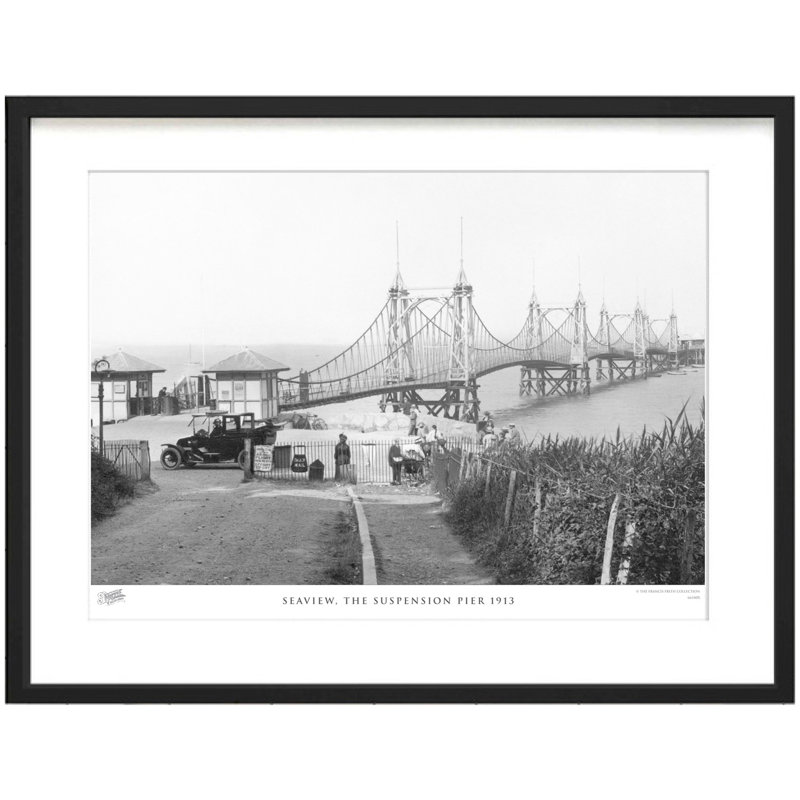 Seaview, The Suspension Pier 1913 - Single Picture Frame Print, 28cm H x 36cm W x 2.3cm D