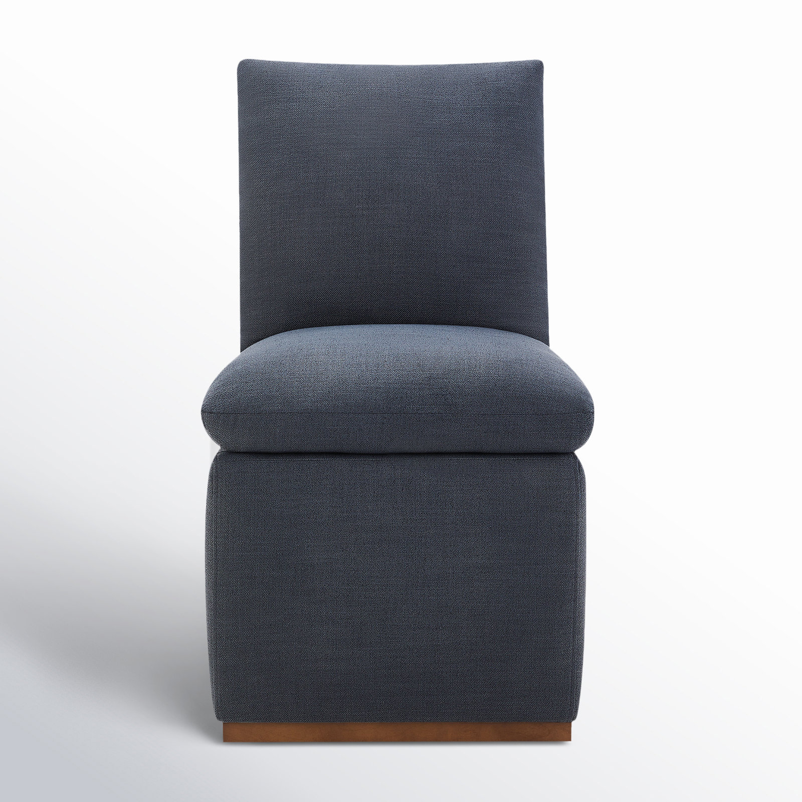 Bobbi Fabric Side Chair Dining Chair, Effie Indigo Performance Linen