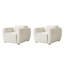 Fauteuil inclinable électrique Aegean Modern Chenille avec double moteur et accoudoirs couverts-1932149656