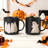 Halloween Ghost Couple Black Stoneware Mug Set