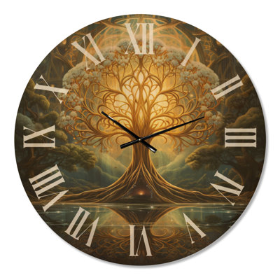 Magical Tree of Life Full Moon Magic – Oversized Nature Wood Wall Clock