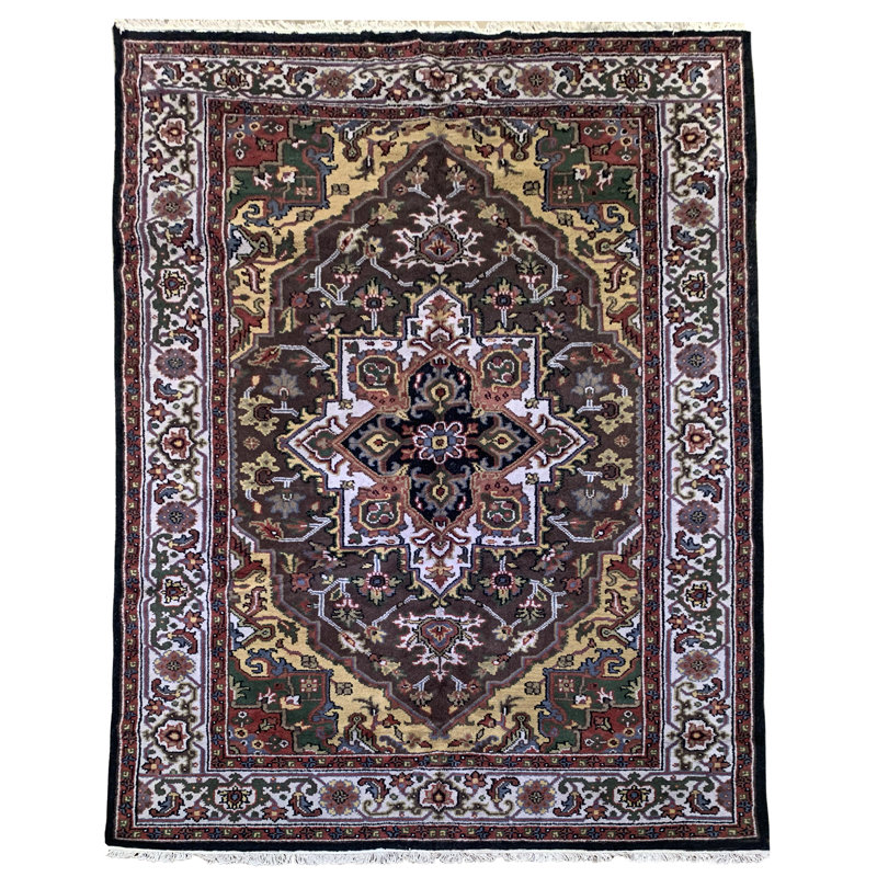 Rectangle Hand Knotted Wool Area Rug