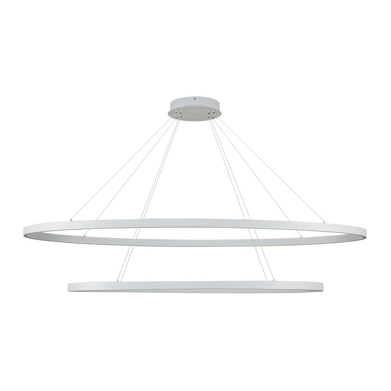 Ovale 2 - Light LED Chandelier, White