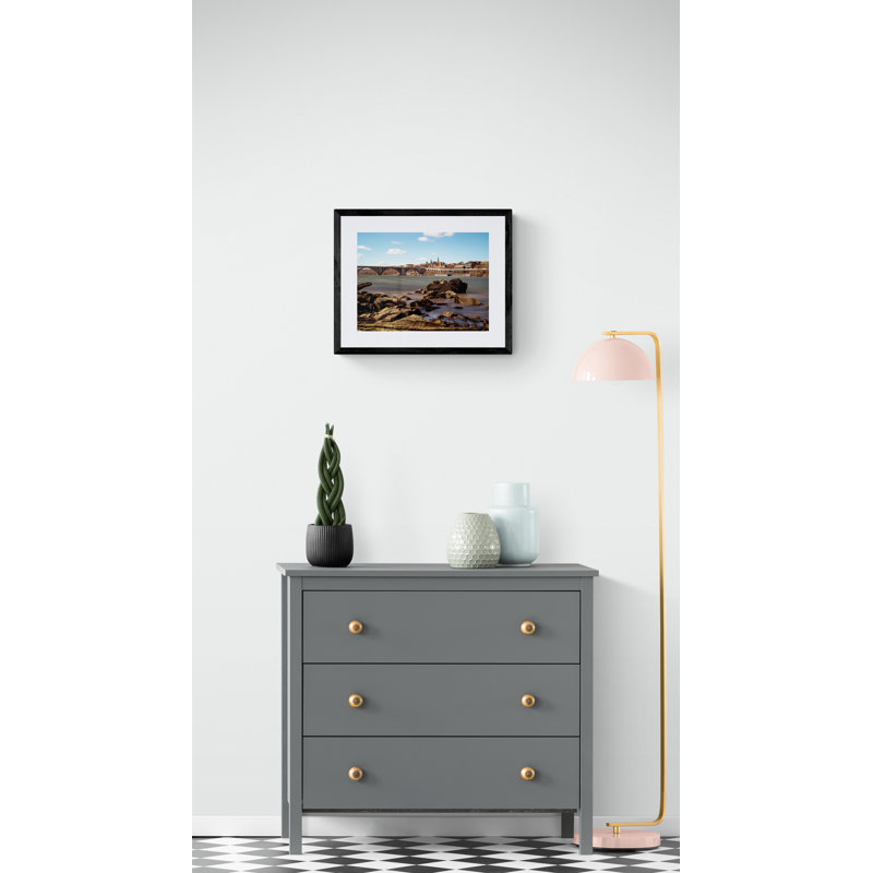 Georgetown On The Potomac Print by Scott Wurzel, Black Framed Paper, 16" H x 20" W