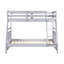 Lit simple au-dessus d'un lit superposé gris-129943874-129943872