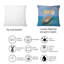 Voilier sur les vagues de l'océan bleu - Coussin décoratif imprimé nautique et côtier-423604205