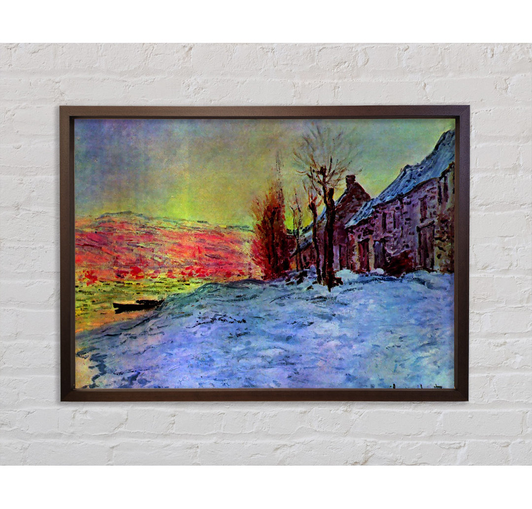 Monet Lava Court Sonnenschein und Schnee - Druck