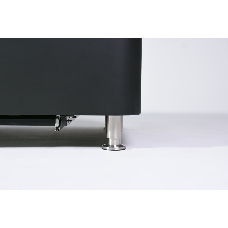 Athens Porcelain Top 62" Liquid Marble Porcelain Top Fire Table, Propane, Bulgaria Black, 14" H x 62" W x 30" D