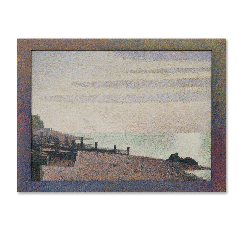 «Evening Honfleur» par Georges Seurat, reproduction sur toile, H 14 po x l 19 po