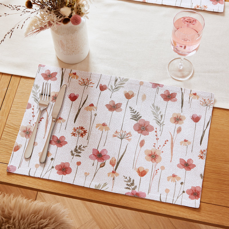 Harvest Flowers Cotton Placemat Pair