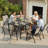 Stackable Patio Dining Chairs, Metal Textilene Modern For Backyard