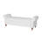 63" Bed Bench Cream White Fabric-1593119412