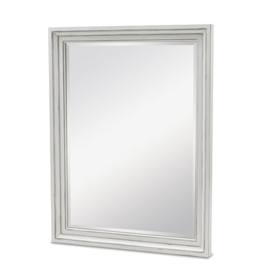 Kolya - Rectangular Beveled Dresser Mirror - Blanc Finish