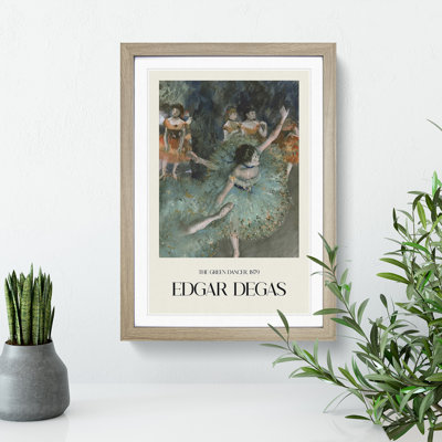 Green Ballet Ballerina Dancers by Edgar Degas - Single Picture Frame Print