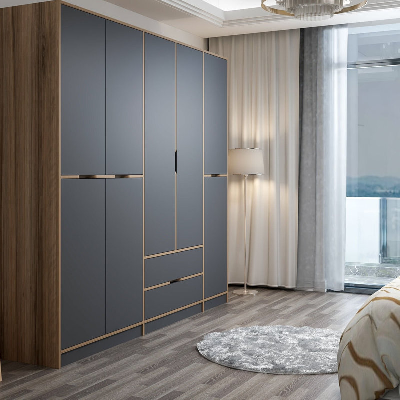 Elina Manufactured Wood Wardrobe, Grey