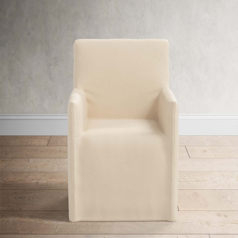 Ivanka 20'' H Upholstered Armchair, Classic Pearl Performance Velvet