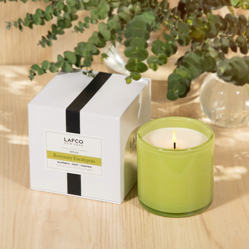 Rosemary Eucalyptus Scented Jar Candle, 4" H x 4" W x 4" D