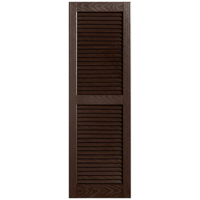 Straight Top Open Louver Shutters Pair