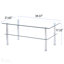 Table, table basse en verre transparent transparent, table basse en verre trempé pour le salon