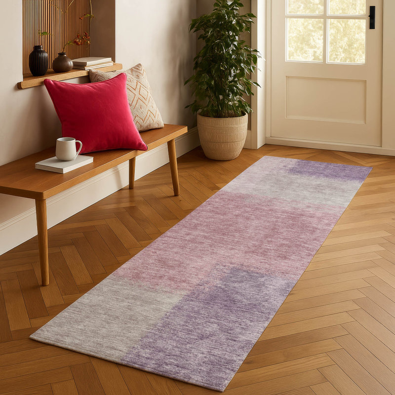 Machine Washable Indoor/Outdoor Molewski ACN2341 Abstract Rug, Runner 2'3" x 7'6"
