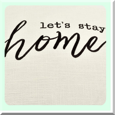 Stay Cozy White Square Pillow Cover - Decorative Throw Pillow for Bed, Couch, Chair - Script Design - Soft & Stylish Home Decor Accessory