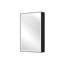 Armoire murale à DEL encastrée ou en surface 30 po H avec miroir et tablettes réglables, cadre noir-1673002030-1673002031