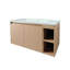 Ensemble de meuble-lavabo flottant 36 po avec lavabo en céramique intégré et étagère ouverte 36 po
