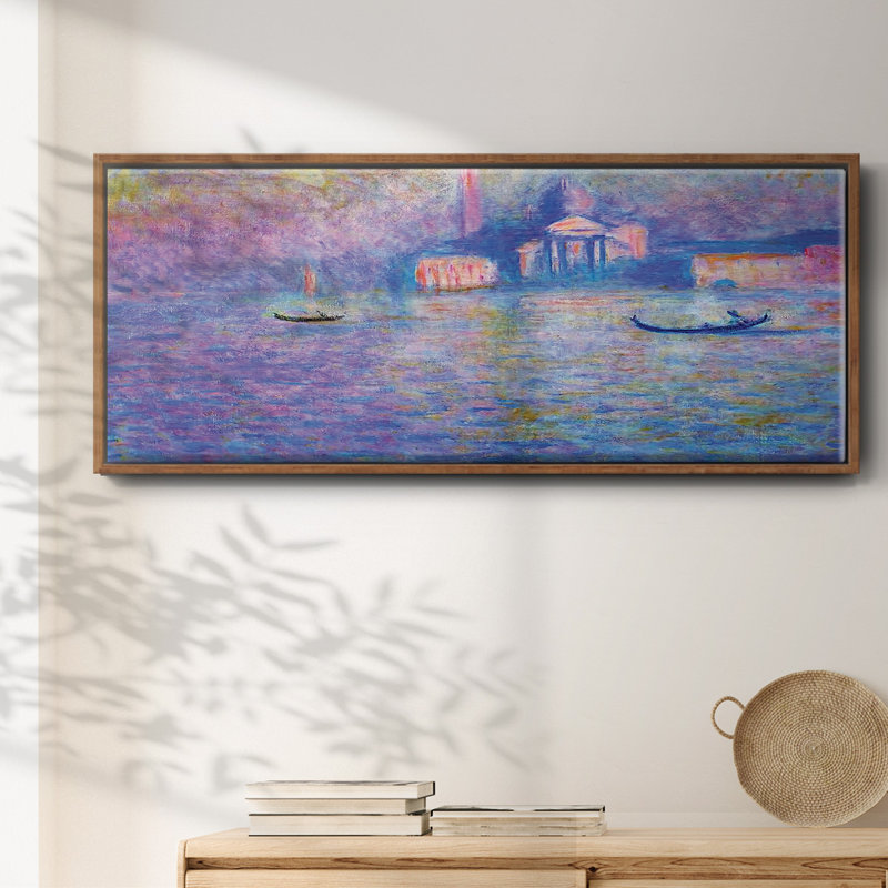 San Giorgio Maggior, 1908 02 - Reproduction sur toile flottante, Noyer, H 24 po x l 60 po x P 1,5 po