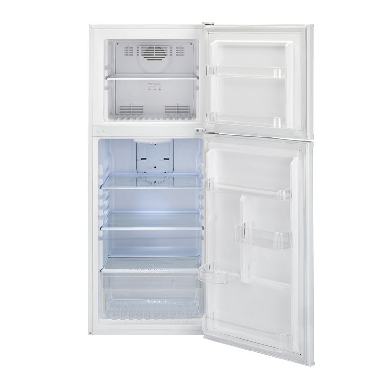 Haier 24" 9.8 Cubic Feet Smudge-Resistant Top Freezer Refrigerator, White