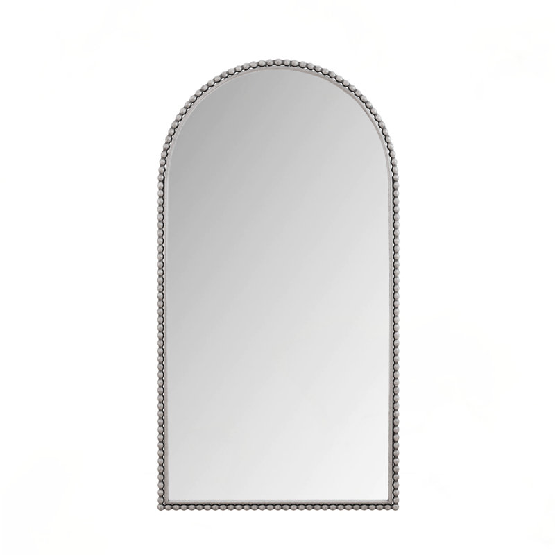 Retro Full Length Mirror With Supporting Feet, Silver