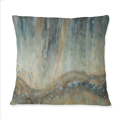 Coussin décoratif imprimé à l'encre liquide "Abstract Mist II"