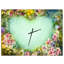 Fleurs rétro avec forme de cœur - horloge murale moderne-35102605