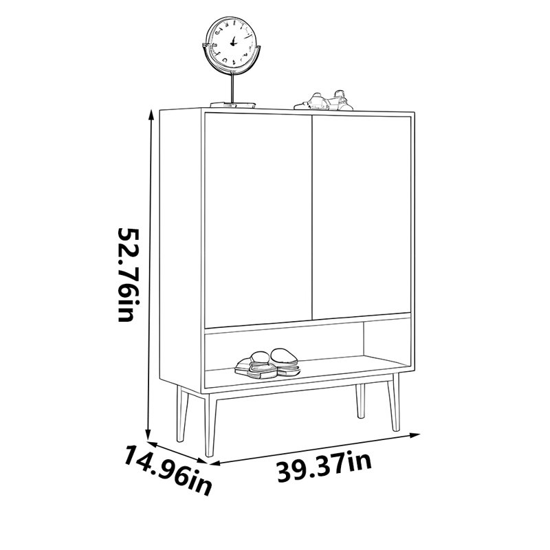 Armoire à chaussures en bois massif