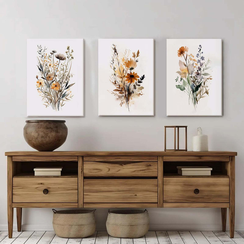 3 Piece Wrapped Canvas Wall Art