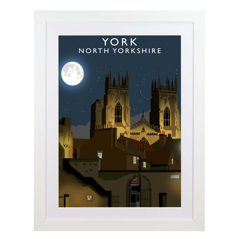 'York' by Richard O'Neil - Print, 54 cm H x 44 cm W x 2.2 cm D, White Wood Frame