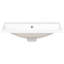 Plateau de meuble-lavabo 24 po seulement, lavabo blanc, 3 trous de robinet, robinet de 4 po disponible, céramique