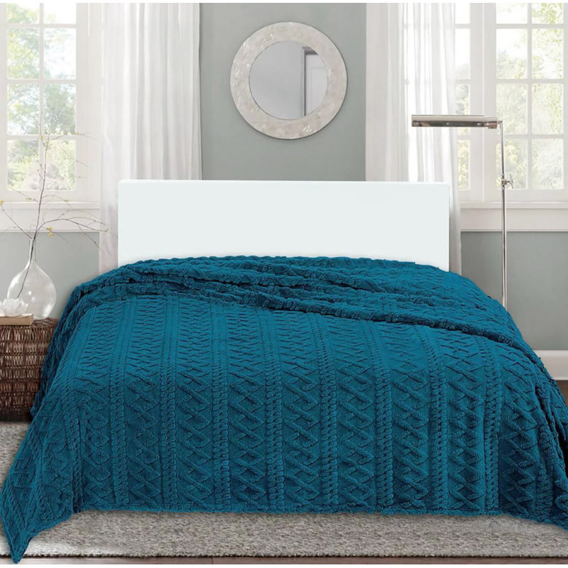 Evelyn Throw Blanket, Light Gray, King