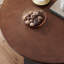 Table de salle à manger brune ronde et solide en acier au carbone pour la salle à manger / cuisine-946451452