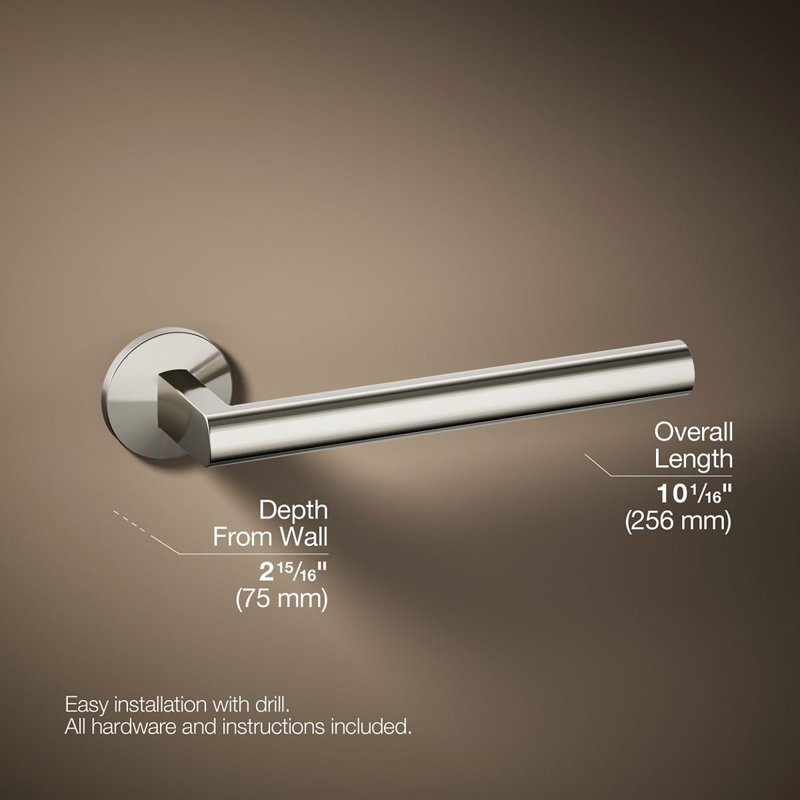 Components Towel Arm, Vibrant French Chrome