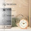 Réveil-matin analogique 4,5 po, petite horloge de bureau rétro à pile, horloge de table en métal Slient avec lumière pour le décor du salon, chambre à coucher, chevet, tablette (rose clair)
