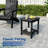 Bertoncini Oval Outdoor Side Table , 18.7'' in. W 15'' in. D-1837409930