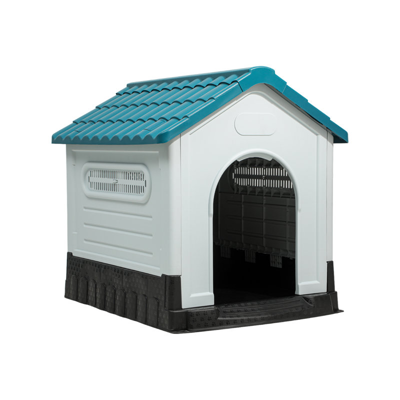 Niche pour chien pliable en plastique avec lanterneau et ventilation, H 39 po x l 34,6 po x P 41 po