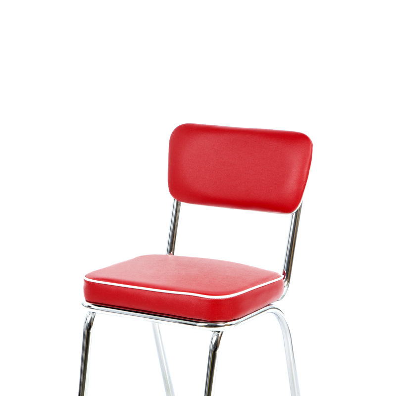 Chaise d'appoint en métal Brilliana, Rouge