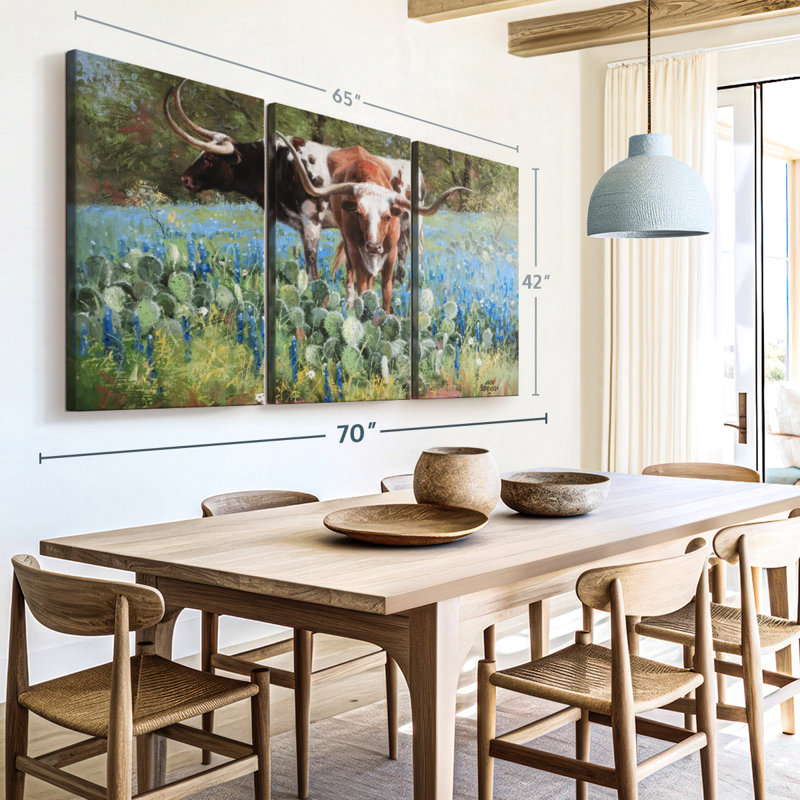 Impression sur toile T For Texas, H 42 po x l 65 po x P 1,25 po