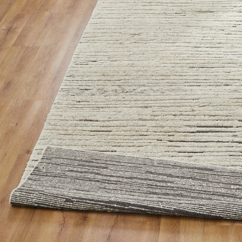 Urban Ridge Wool Hand Knotted Area Rug in Drift Stripe, Rectangle 10' x 14'
